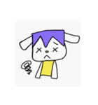 前髪のあるうさぎのスタンプです。（個別スタンプ：4）