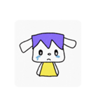 前髪のあるうさぎのスタンプです。（個別スタンプ：6）