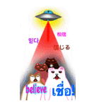 猫1匹、犬3匹、5ヶ国語（個別スタンプ：27）