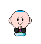 かわいいお坊さんキャラのおもしろスタンプ（個別スタンプ：1）