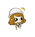 帽子を被っている女の子（個別スタンプ：5）
