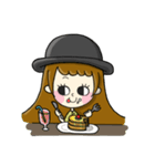 帽子を被っている女の子（個別スタンプ：6）