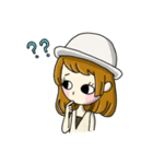 帽子を被っている女の子（個別スタンプ：10）