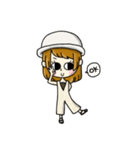 帽子を被っている女の子（個別スタンプ：21）