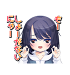 反応に困ったときに使う女の子スタンプ（個別スタンプ：4）