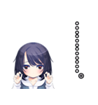 反応に困ったときに使う女の子スタンプ（個別スタンプ：5）