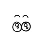 眉毛と目力。（個別スタンプ：17）