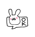 うさぎの使いやすいシンプルスタンプ（個別スタンプ：27）