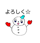 雪だるまのスノコ（個別スタンプ：4）