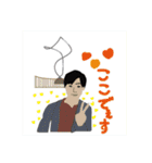 3人組の共同制作スタンプ（個別スタンプ：2）