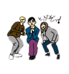 3人組の共同制作スタンプ（個別スタンプ：13）