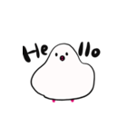 もちもち文鳥 ENGLISH（個別スタンプ：1）