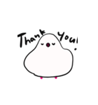もちもち文鳥 ENGLISH（個別スタンプ：4）