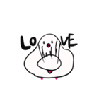 もちもち文鳥 ENGLISH（個別スタンプ：7）