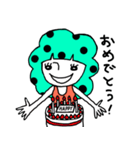 ドットヘアちゃん（個別スタンプ：6）
