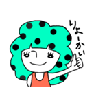 ドットヘアちゃん（個別スタンプ：7）