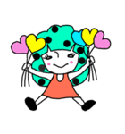 ドットヘアちゃん（個別スタンプ：21）