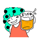 ドットヘアちゃん（個別スタンプ：24）