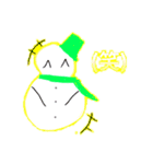 雪だるまの手描きイラストスタンプ（個別スタンプ：2）