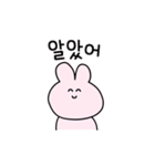 韓国語ウサギ(ハングルonly)（個別スタンプ：18）