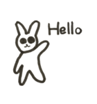 シロクロあいさつリアクション（個別スタンプ：1）