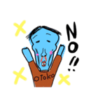 ヘンテコ人間と仲間（個別スタンプ：7）