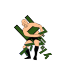 文字とプロレス（個別スタンプ：7）