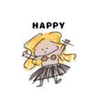 ゆるタヒチアンダンサー（個別スタンプ：1）