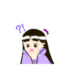 ふんわり鉛筆  女の子（個別スタンプ：1）