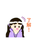ふんわり鉛筆  女の子（個別スタンプ：7）