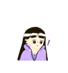 ふんわり鉛筆  女の子（個別スタンプ：12）