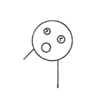 丸い顔人間（個別スタンプ：1）