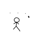 サッカーとゲーム好きな手書き棒人間（個別スタンプ：4）