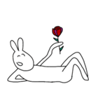 うさぎ先輩はいつも笑顔（個別スタンプ：1）