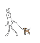 うさぎ先輩はいつも笑顔（個別スタンプ：5）