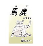 日本麦わら猫と台湾石虎猫のビッグスタンプ（個別スタンプ：6）