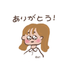 茶髪ショートの女の子（個別スタンプ：2）