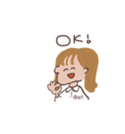 茶髪ショートの女の子（個別スタンプ：3）