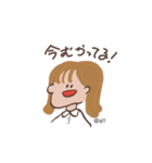 茶髪ショートの女の子（個別スタンプ：6）