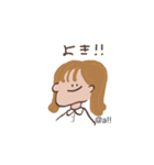 茶髪ショートの女の子（個別スタンプ：9）