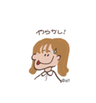 茶髪ショートの女の子（個別スタンプ：13）