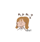 茶髪ショートの女の子（個別スタンプ：17）