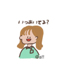 茶髪ショートの女の子（個別スタンプ：22）