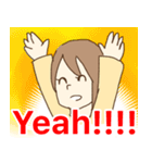 まんまるお目目の女の子（個別スタンプ：1）