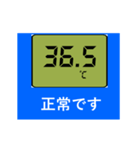 動く 体温計① 日常 記録＆連絡用（個別スタンプ：4）