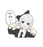黒リボンちゃん（個別スタンプ：8）