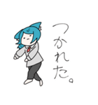 ねこみみブルー髪（個別スタンプ：9）