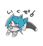 ねこみみブルー髪（個別スタンプ：13）