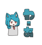 ねこみみブルー髪（個別スタンプ：33）