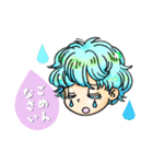 丸くて元気な女の子たち（個別スタンプ：3）